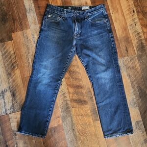 AG Adriano Goldschmied Dark Blue Women's Straight Jeans